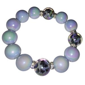 Blue Butterfly Chunky Beaded Bracelet 🦋